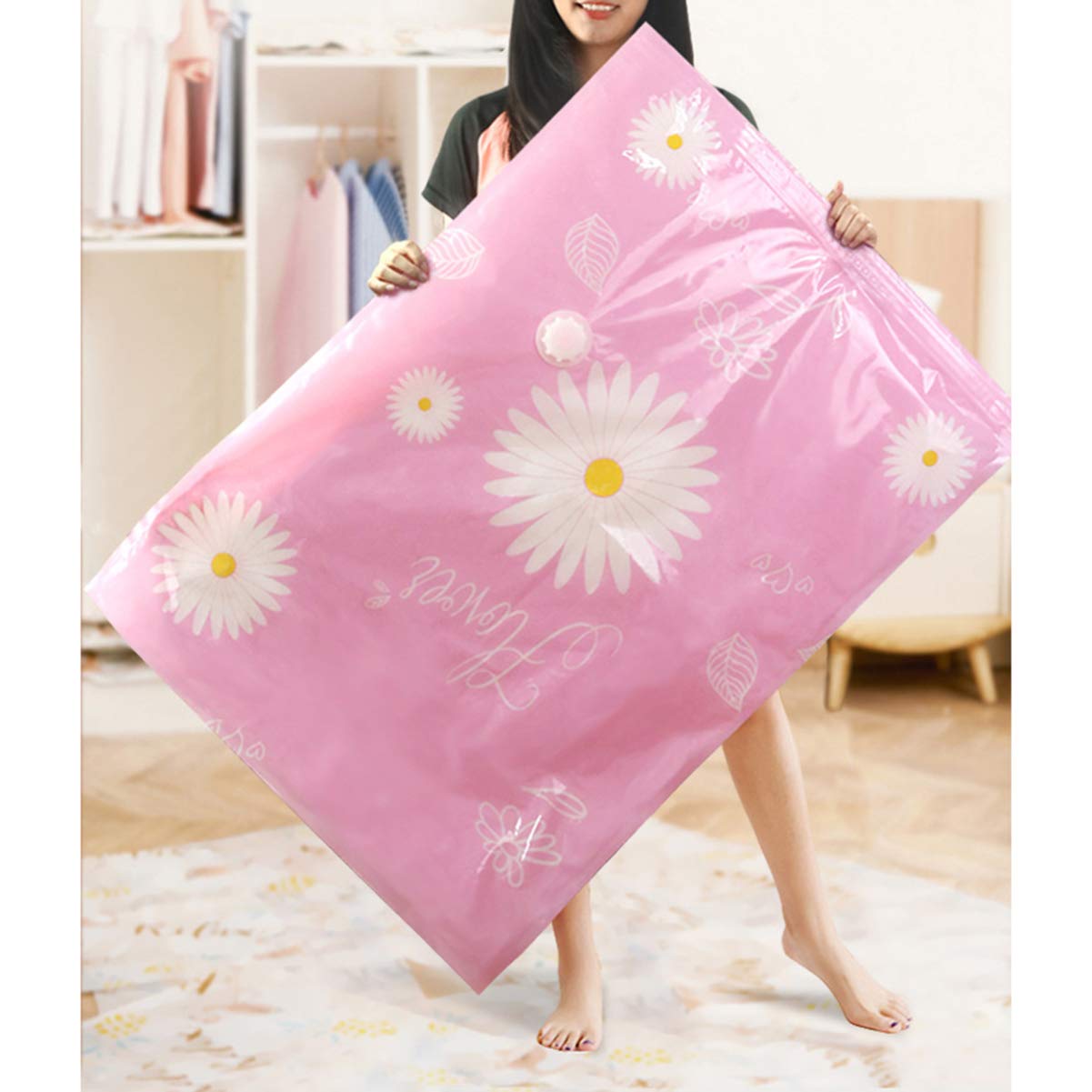 BESPORTBLE 7-Piece Travel Vacuum Storage Bags Set for Clothes, Pillows & Blankets - Extra Large Space Saver Bags with Strong Suction Seal | Perfect for Moving, Packing & Seasonal Storage