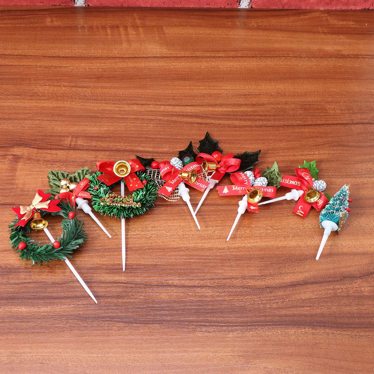 24 Pcs Christmas Cake Toppers - Xmas Themed Cupcake Decorations, Cake Picks for Holiday Parties, Birthday Celebrations & Festive Desserts (Mixed Designs) - Perfect for Christmas Baking, Holiday Dessert Displays & Party Decorations