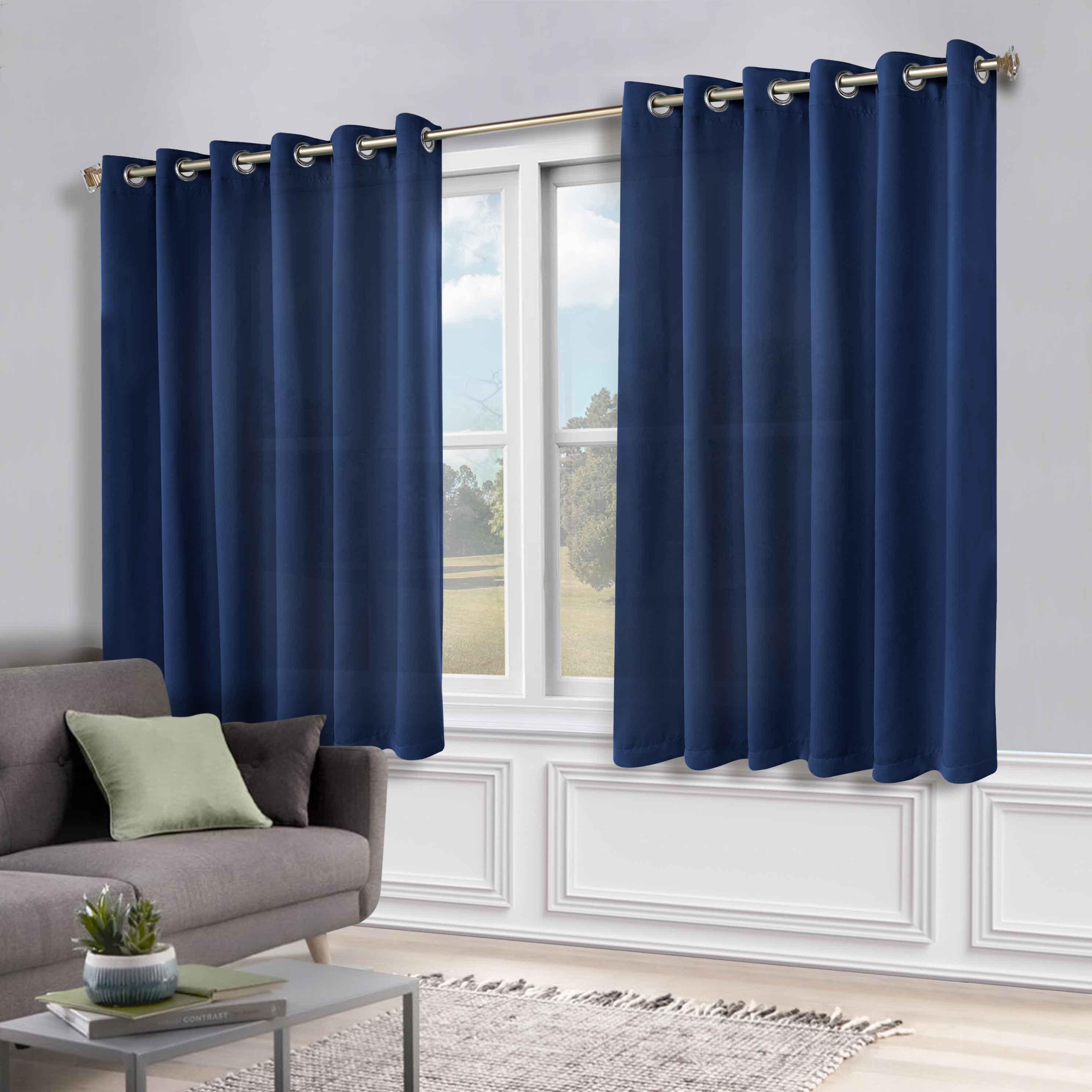 Classic Modern Solid Blackout Curtain Panels - Set of 2 for Bedroom & Living Room - Light Blocking Thermal Insulated Window Drapes for Home Decor