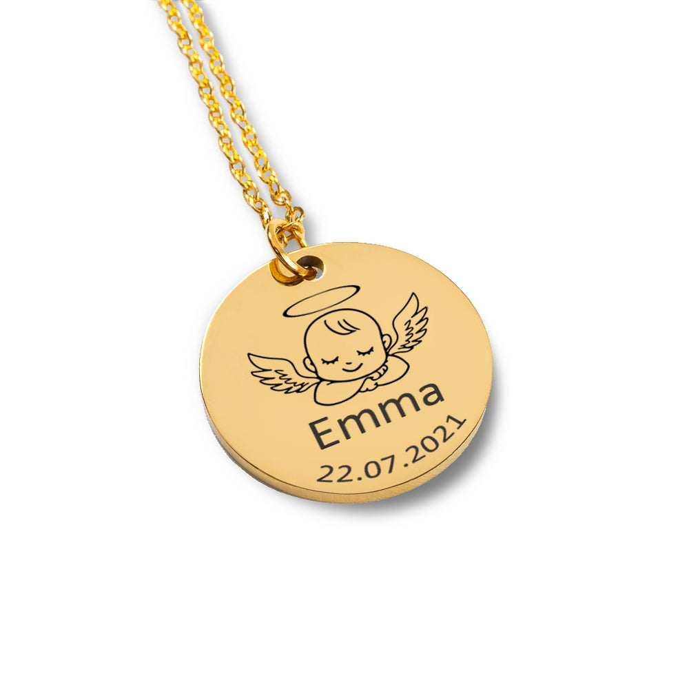 My Baby Angel Necklace - Sterling Silver Mother's Pendant Gift for New Moms, Grandmas & Godmothers - Perfect for Birthdays, Christenings & Mother's Day