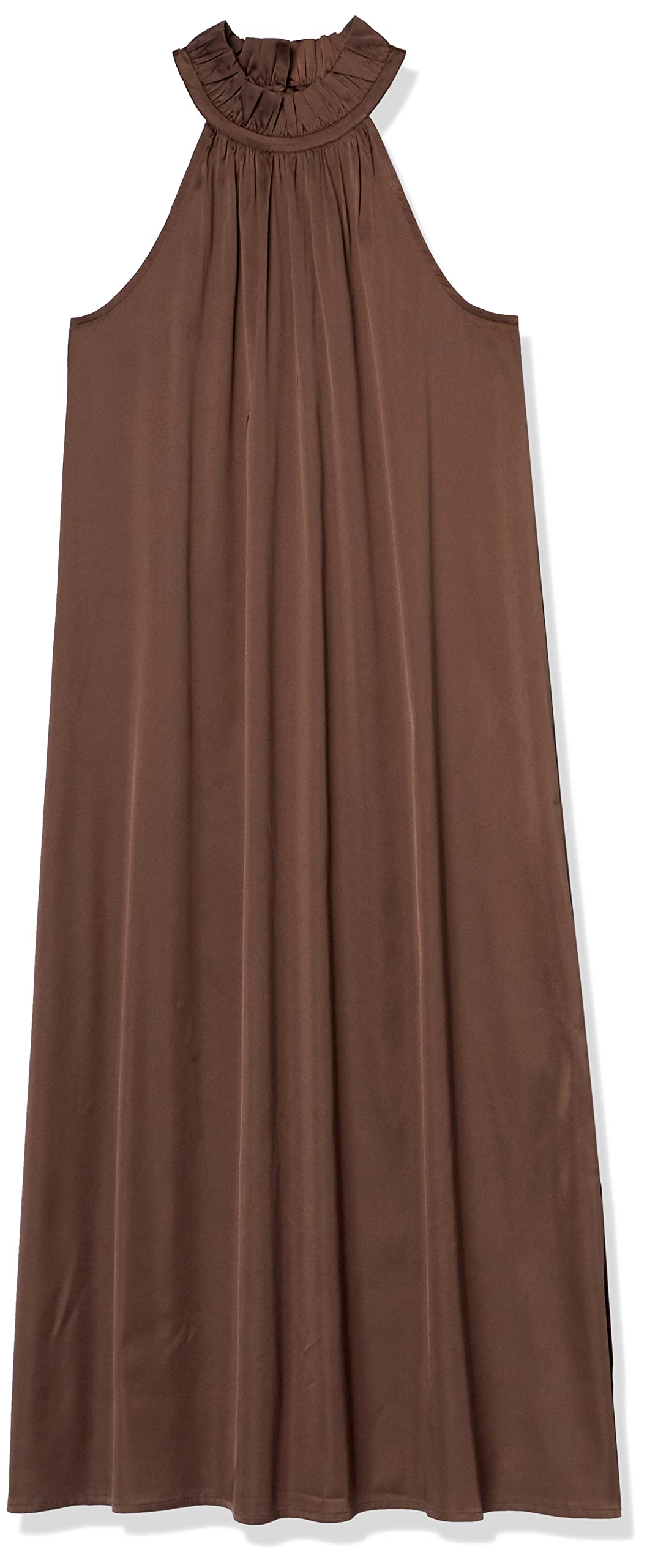 The Drop Women's Arlette Silky Stretch Halter Maxi Dress - Elegant Summer Beach Dress for Vacations, Weddings & Evening Parties
