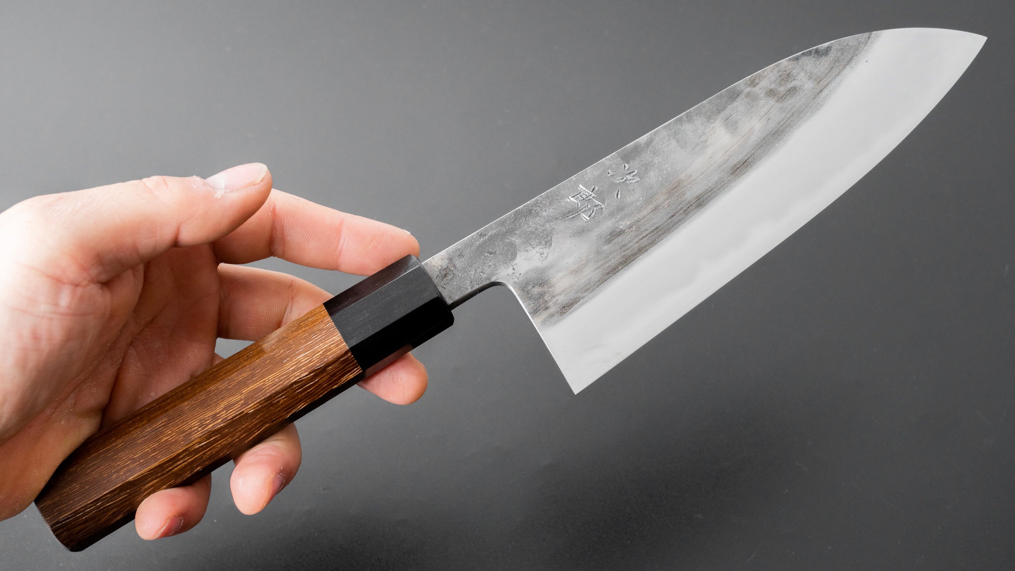 Premium Jiro Tsuchime Wa Santoku Knife 165mm - Japanese High Carbon Steel Blade with Taihei Tagayasan Handle (#367) - Perfect for Slicing, Dicing & Precision Cooking