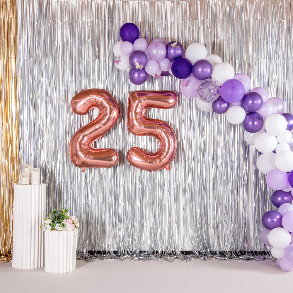 Rose Gold Mylar Number 5 Balloon - 40 Inch Large Foil Balloon for Birthday Party Decorations, Anniversary, Baby Shower & Wedding Celebrations - 1 Count Box
