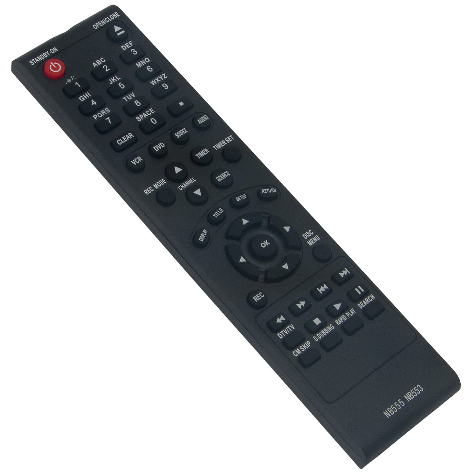 Original NB553 Remote Control Replacement for Magnavox DVD Recorders - Compatible with ZC352MW8B, ZC352MW8, ZC350MS8, ZV450MW8A, ZV450MW8 Models - Perfect for Home Entertainment Systems & Media Centers