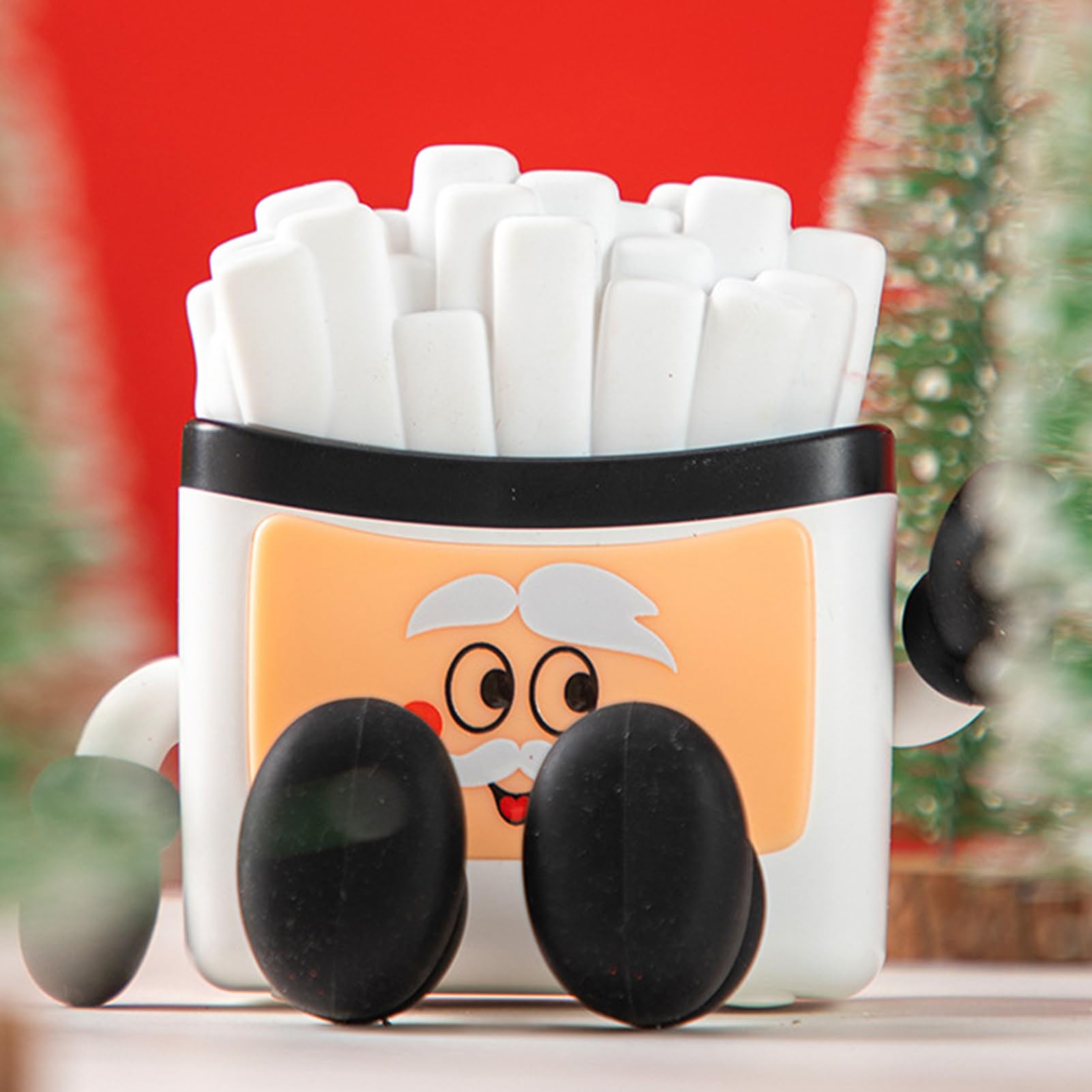 French Fries Night Light - Rechargeable LED Touch Lamp with 3 Brightness Levels | 500mAh Battery | Kids Room Decor, Kitchen Nightlight, Bedside Table Lamp for Cozy Atmosphere