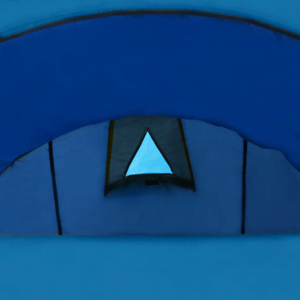 Waterproof 4-Person Camping Tent - Navy Blue & Light Blue for Outdoor Adventures, Hiking, and Family Camping Trips