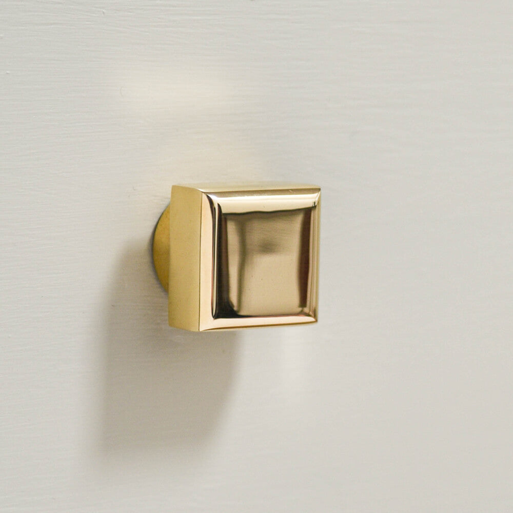 Polished Brass Cabinet Knobs - Vintage Style Drawer Pulls for Bedroom, Kitchen & Furniture - Set of 10 (1.5