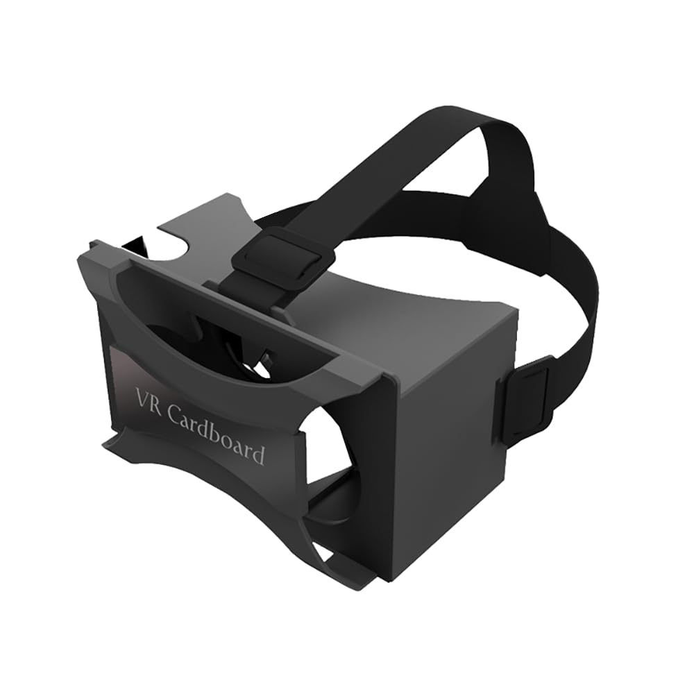 Google Cardboard VR Headset - Virtual Reality Glasses with Comfortable Head Strap for 4-6.8 Inch Smartphones | Immersive 3D Gaming & 360° Video Experience for Movies, Travel & Education