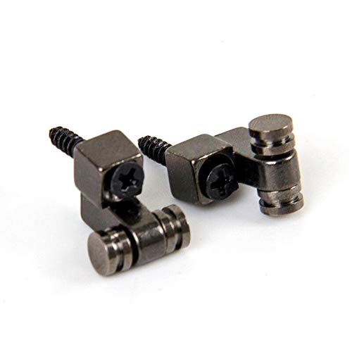 Black Roller String Trees for Guitar - Pair of Smooth Roller String Retainers & Guitar Parts - Perfect for Fender Stratocaster, Telecaster & Electric Guitar Upgrades