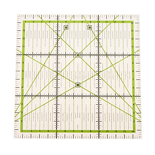 Fityle 15x15cm Clear Acrylic Quilting Ruler - Transparent Square Patchwork Ruler for DIY Sewing, Crafting & Fabric Measurement - Perfect for Quilters, Dressmakers & DIY Enthusiasts