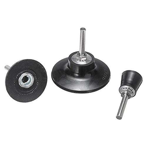 3Pcs 25/50/75mm Backing Pad with 6mm Shank - Sanding Disc Holder for Rotary Tools, Grinders & Roll Lock Pads - Perfect for Woodworking, Metal Polishing & DIY Projects
