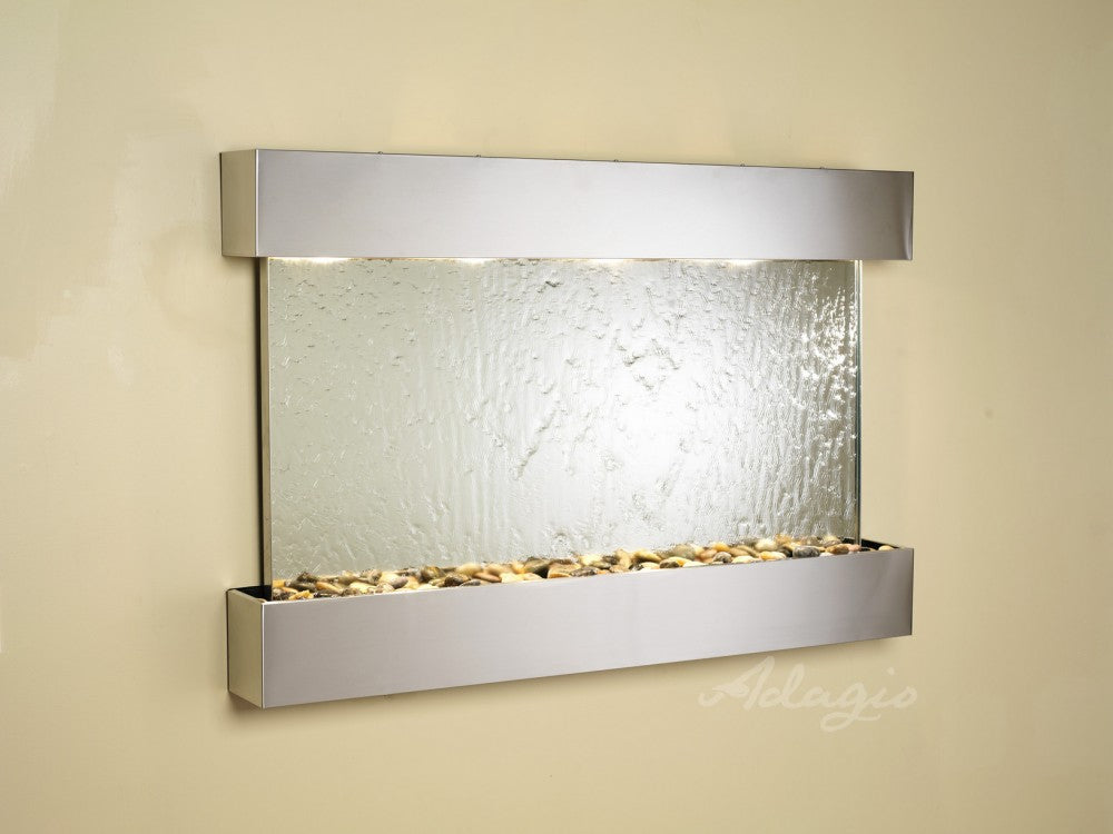 Adagio Sunrise Springs Square Stainless Steel Silver Mirror SSS2040 - Elegant Bathroom & Living Room Wall Decor for Modern Homes