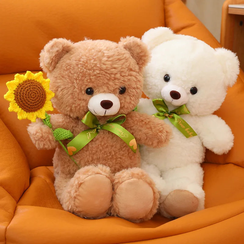 40cm Kawaii Rose Teddy Bear Stuffed Animal - Cute Valentine's Day Gift for Girlfriend, Couples & Kids (Perfect for Anniversaries, Birthdays & Romantic Surprises)