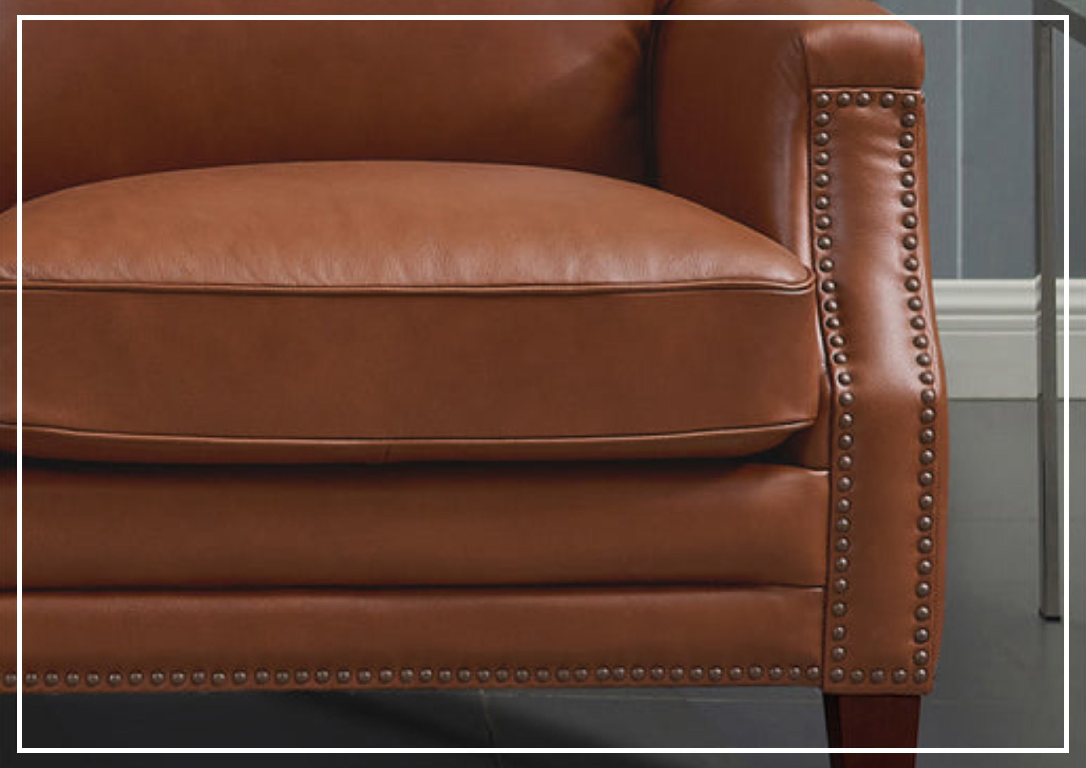 Hydeline Camano Stationary Brown Premium Leather Loveseat Sofa - Genuine Leather 2-Seater Couch for Living Room, Office & Lounge Areas - Perfect for Small Spaces, Apartments and Cozy Home Decor