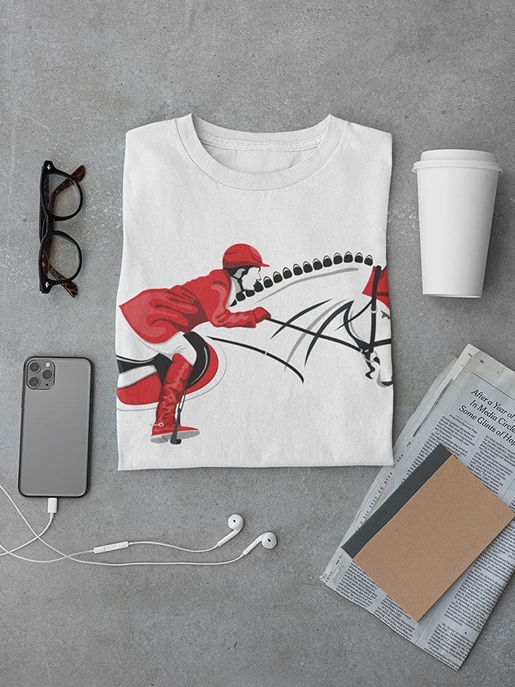 Red Jocket Riding Horse Graphic T-Shirt for Men - Casual & Trendy Tee for Riding, Outdoor Activities & Streetwear