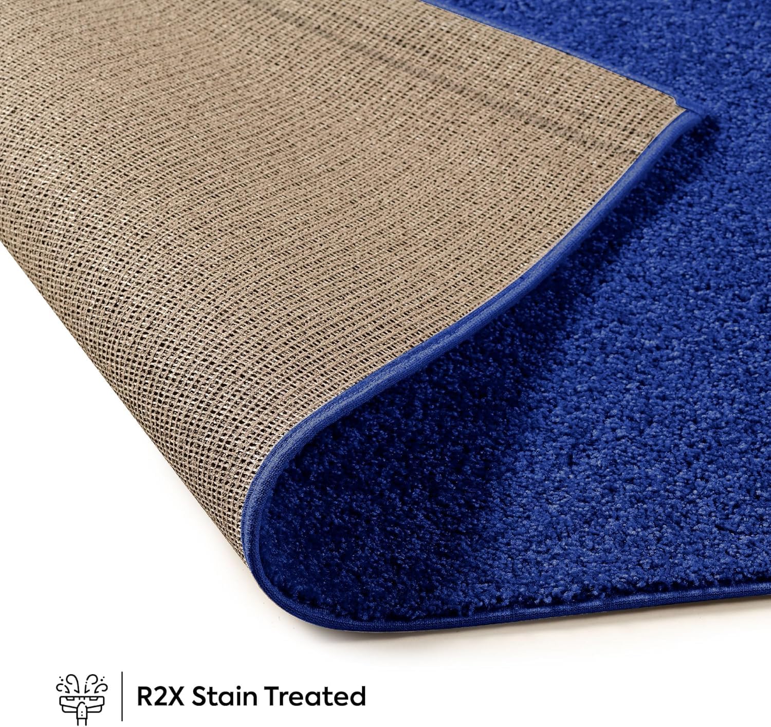 Ambient Galaxy Way Kids' Favorite Area Rugs Neon Blue - 7' Round Indoor Stain-Resistant Carpet | Perfect for Living Room, Bedroom, Nursery & Playroom | Pet-Friendly & Child-Safe Non-Slip Rug | USA-Made Space-Themed Home Decor for Kids' Rooms & Family Areas