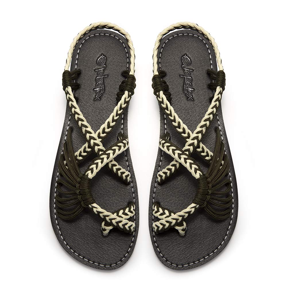 Everelax Women's Strappy Flat Sandals - Comfortable Beach & Casual Walking Shoes for Women | Perfect for Summer, Vacation, and Outdoor Activities