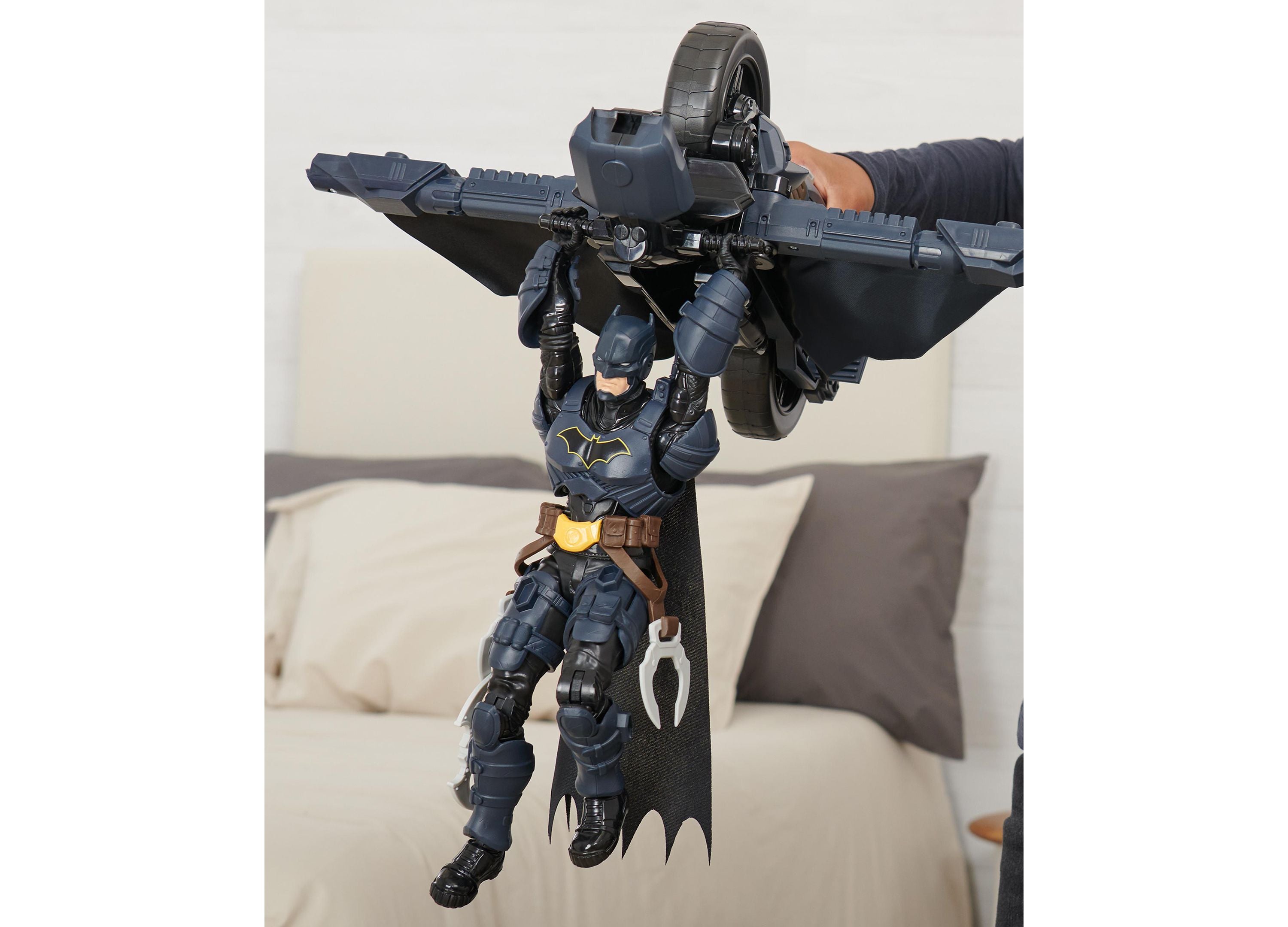 Batman Dual Adventure Batcycle & Batglider Conversion Set - DC Comics Superhero Toy for Kids - Perfect for Action Play, Collecting, and Birthday Gifts
