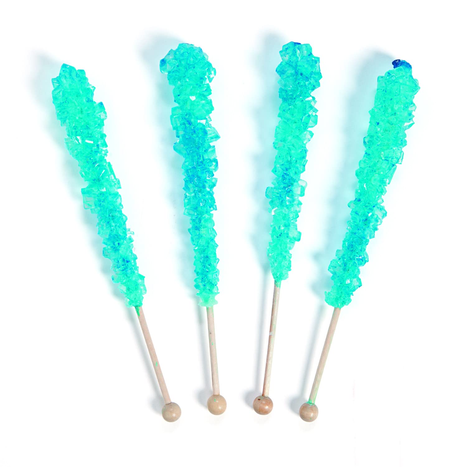 Rock Candy Pop Sticks - 24 Individually Wrapped Blue Lollipops | Classic Nostalgic Candy for Parties, Gifts & Sweet Treats