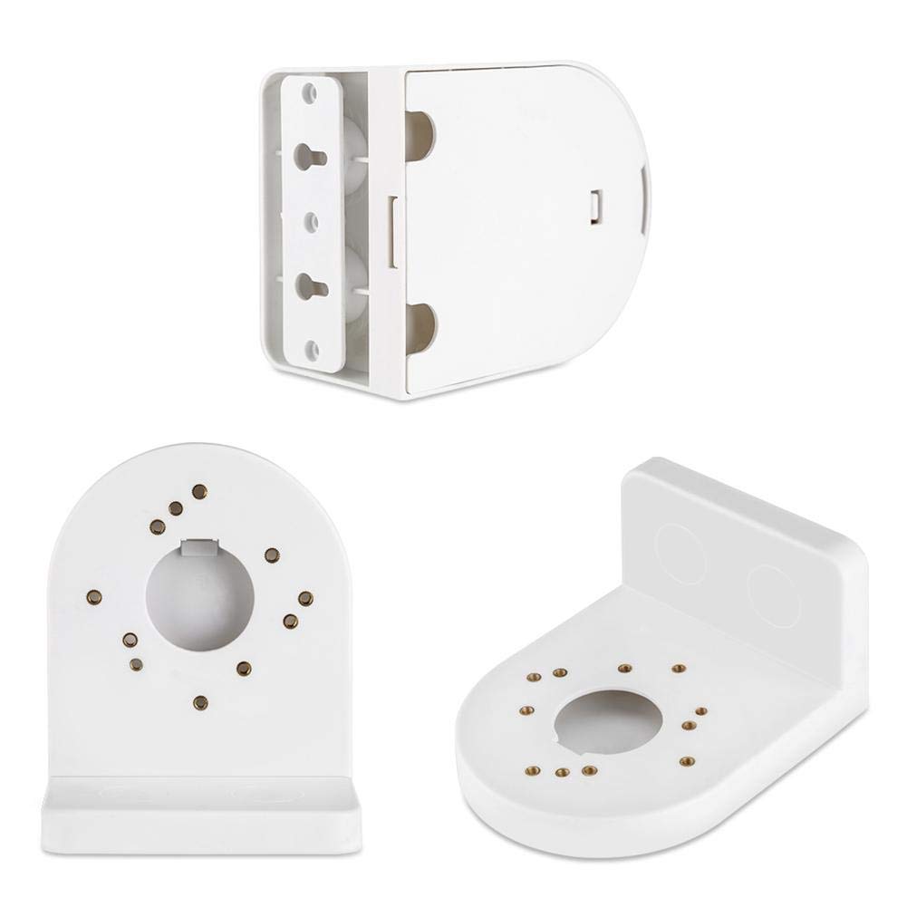 Universal ABS Plastic Dome Camera Mount - Adjustable Anti-Static Indoor/Outdoor Wall & Ceiling Bracket for CCTV/DVR/IP Security Cameras | White | Ideal for Home, Office & Business Surveillance Systems