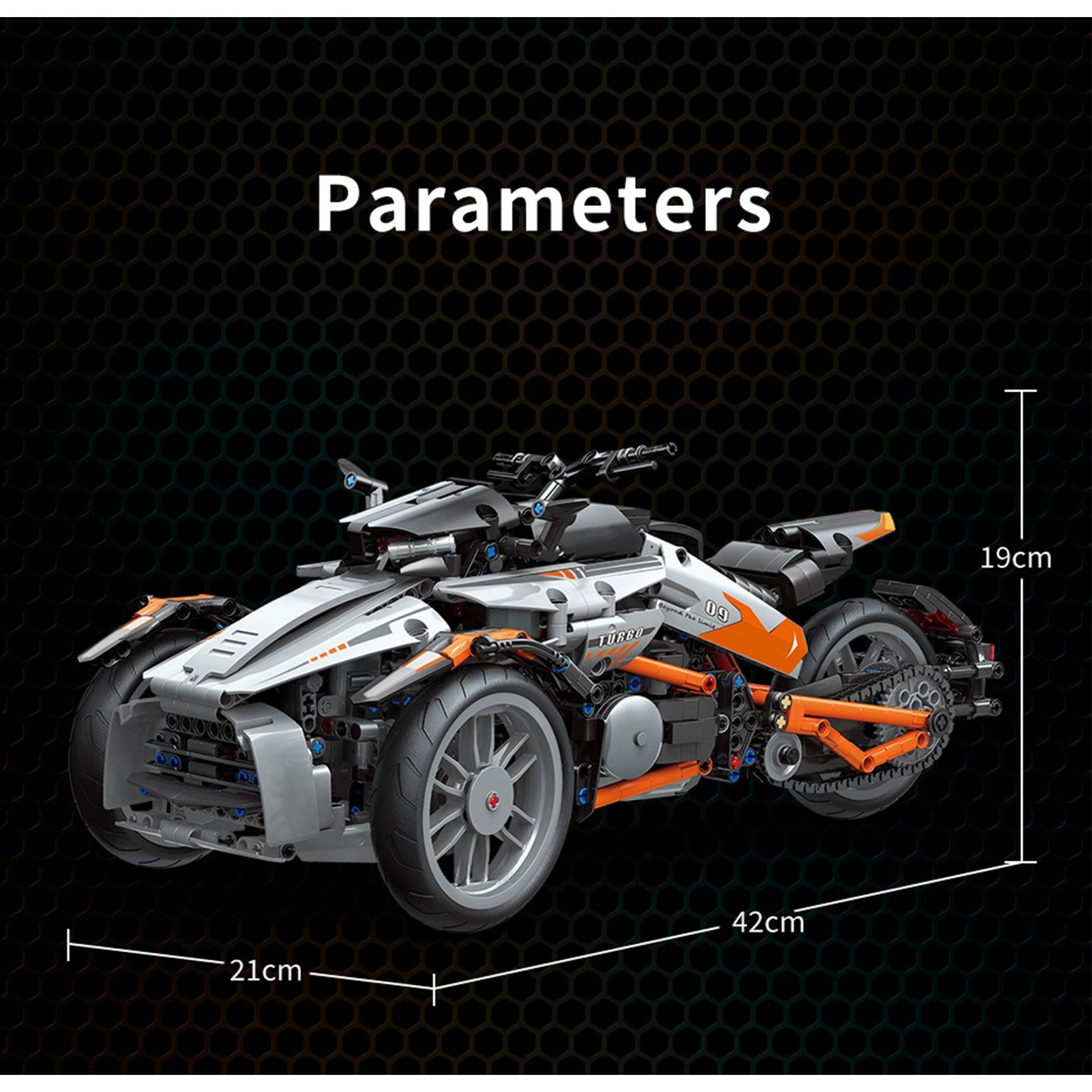 1228pcs Motorcycle Building Blocks Set for Adults & Kids - Creative DIY Toy for STEM Learning, Birthday Gifts & Home Decoration