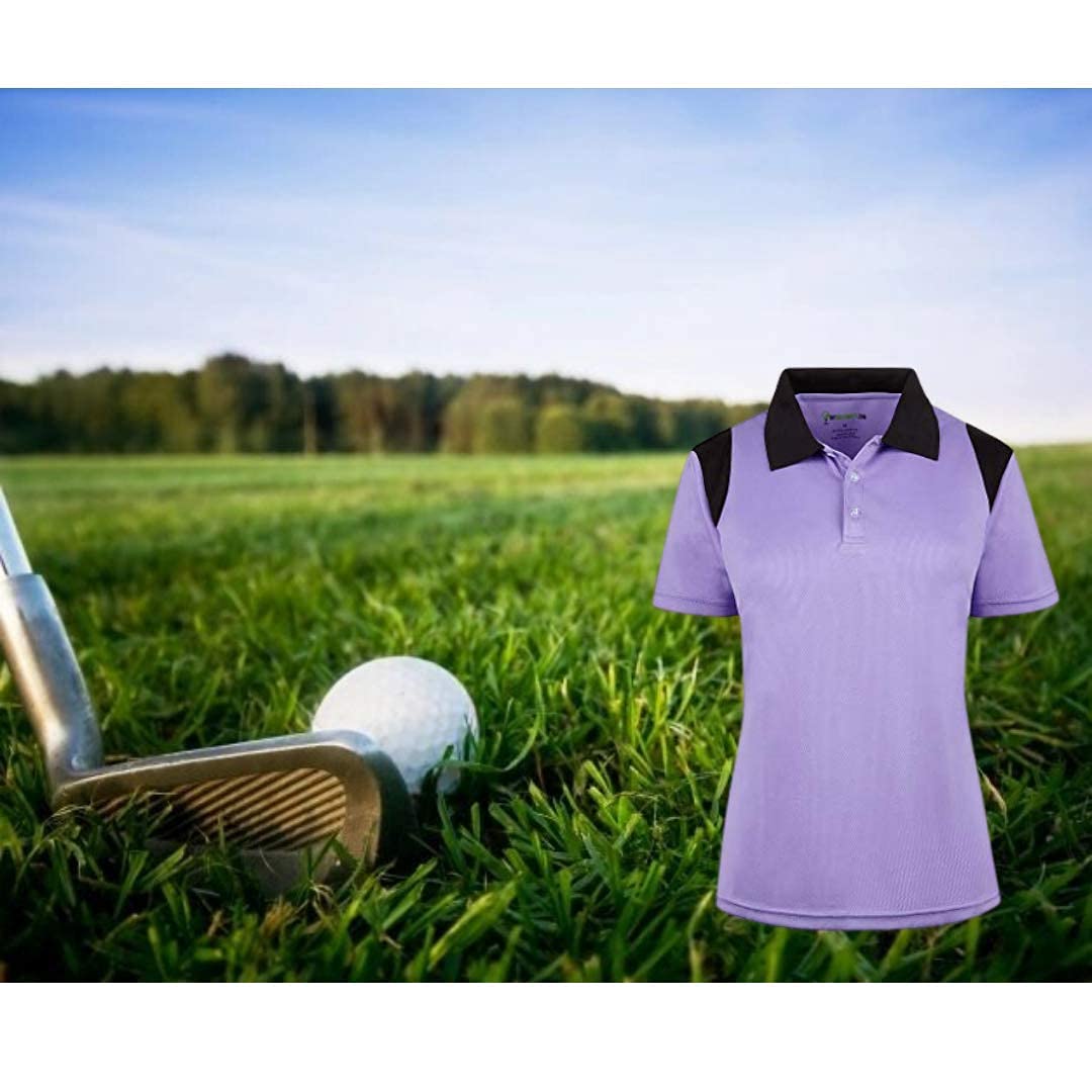 Comfortable French Cut Short Sleeve Women's Golf T-Shirt with Free Hat - Breathable Performance Top for Golfing, Tennis & Outdoor Activities