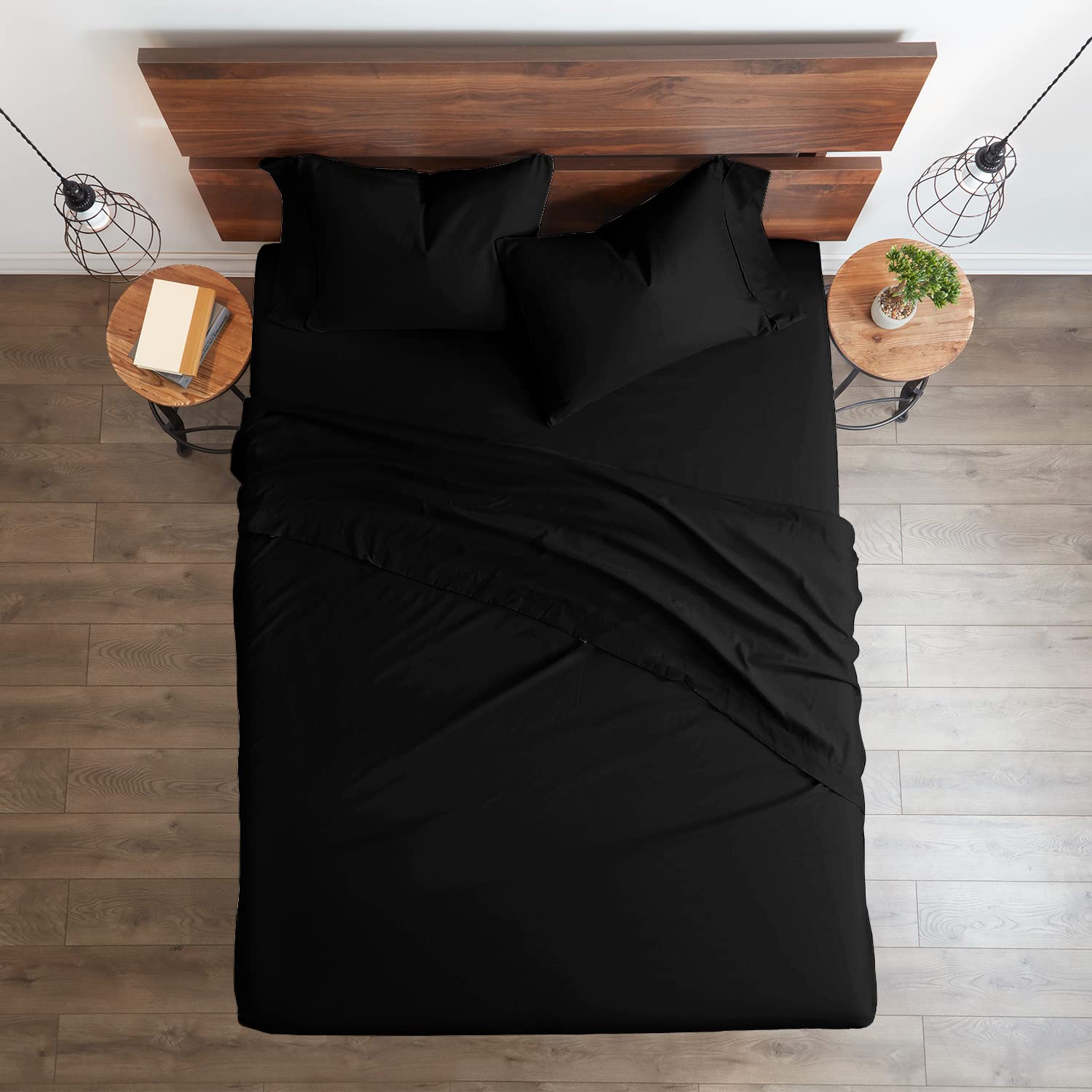 Premium 100% Certified Giza Cotton Pillowcase & Sheet Set - Queen XL Size, Ultra Soft Sateen Weave, Breathable Egyptian Cotton Bedding - Fits Up to 15