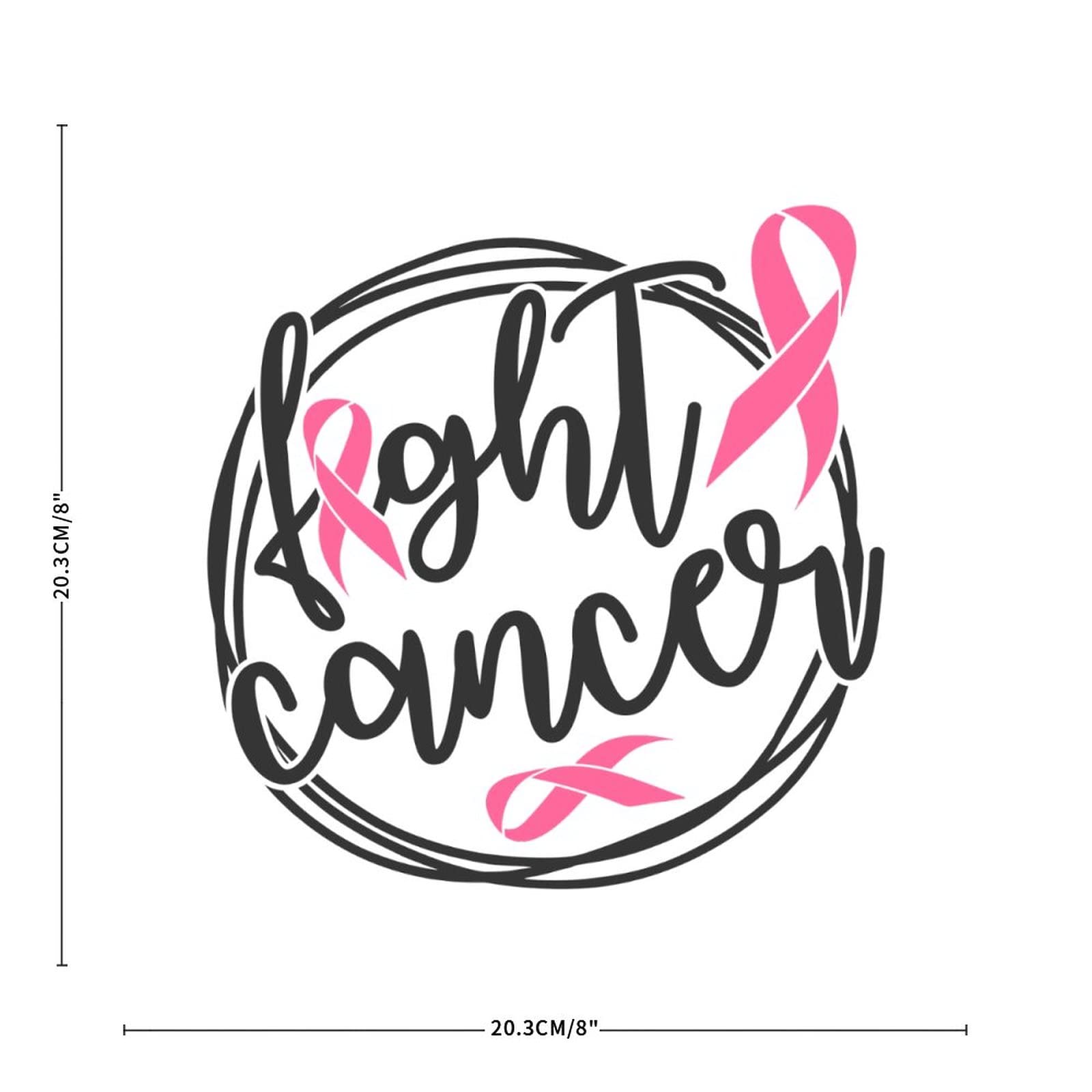Pink Ribbon Cancer Awareness Car Decals - Vinyl Bumper Stickers for Cars, Laptops & More - Support Fight Against Cancer - Customizable Warrior Stickers for Breast Cancer Awareness Month & Daily Inspiration