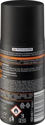 Balea Men's Deodorant Spray & Body Spray Deep Sensation - 150ml | Long-Lasting Freshness for Gym, Work & Daily Use