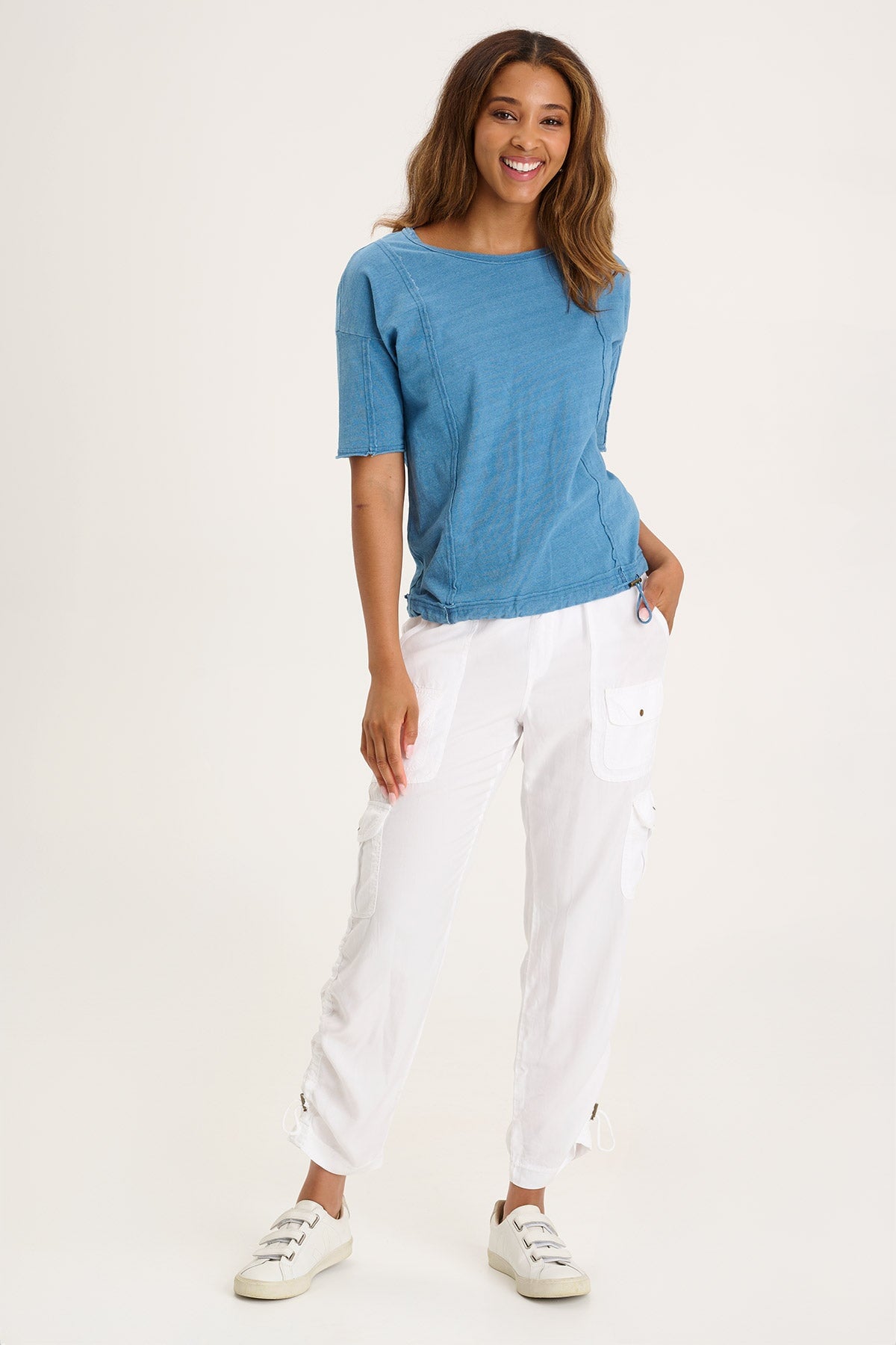 Blanca Tee Indigo - Soft Cotton Women's T-Shirt for Casual & Everyday Wear | Comfortable & Stylish Basic Top