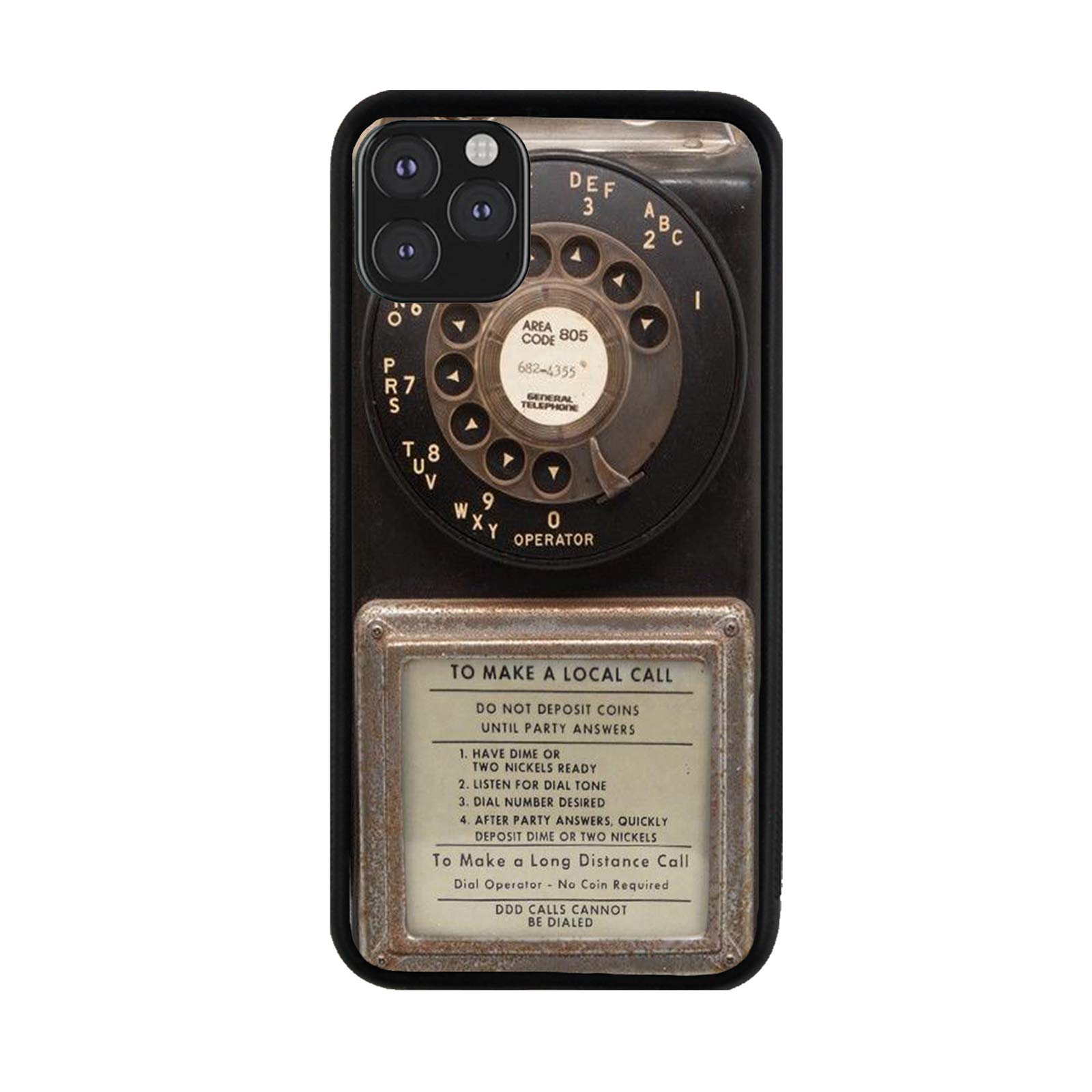 Vintage Rotary Phone Case for iPhone 11 Pro - Retro Design Rubber Phone Cover with Detailed Dial | Perfect for Nostalgic Lovers & Unique Gift Idea
