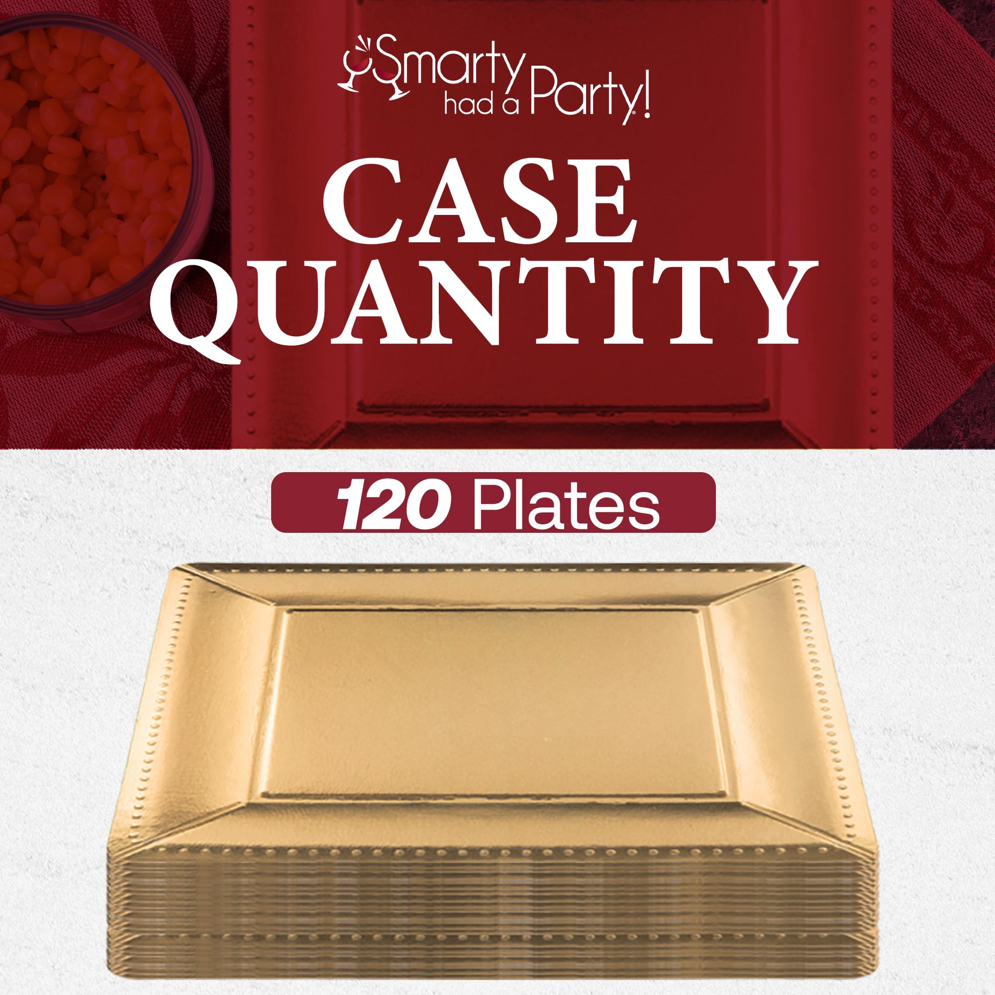 Smarty Had A Party 120 Gold Paper Charger Plates - 13