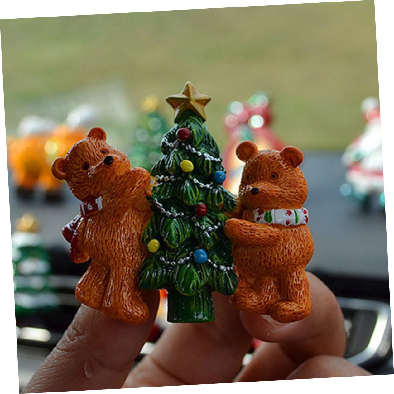 VICASKY 2-Pack Christmas Car Air Freshener Clip - Car Vent Air Freshener Holder for Holiday Scented Oils & Diffusers - Perfect for Car, Office & Home Decor During Christmas Season