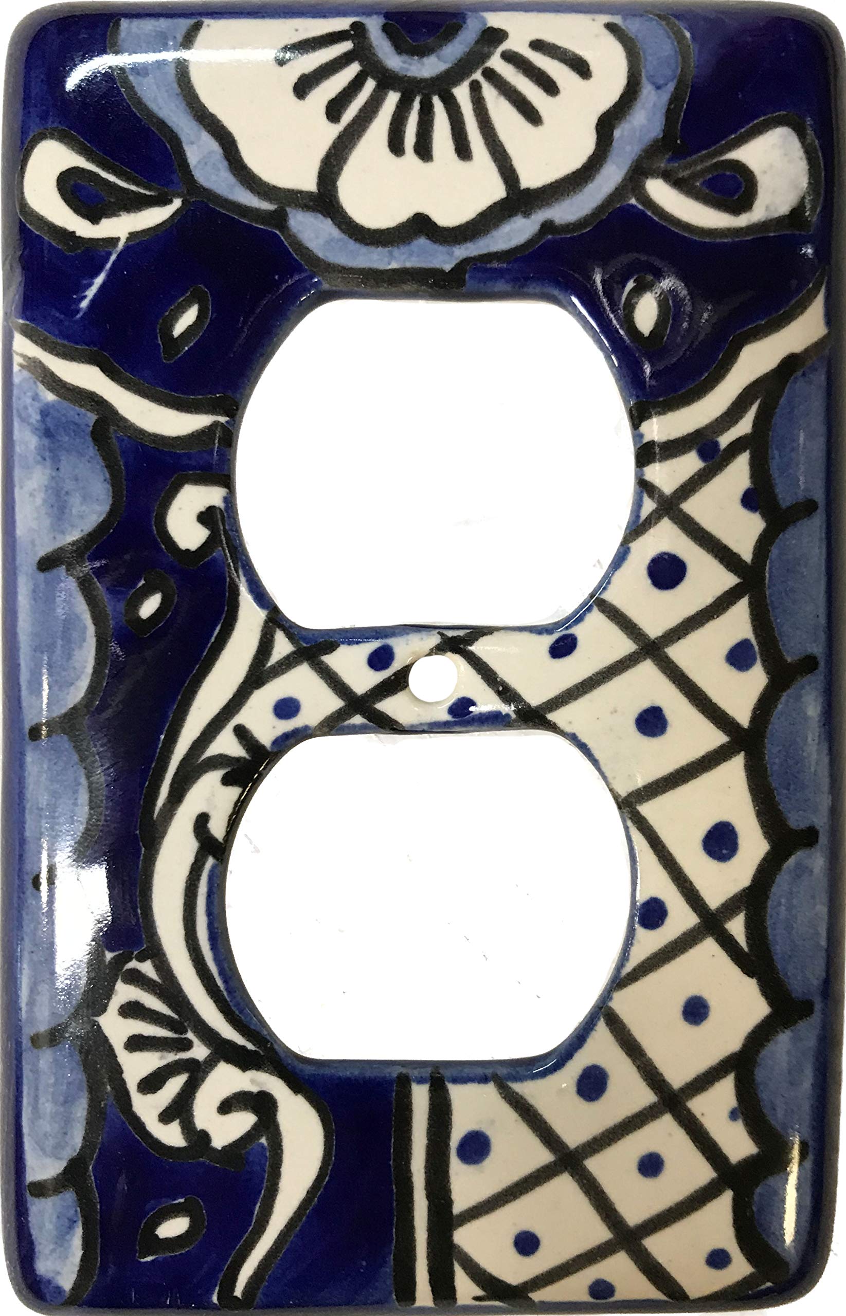 Hand-Painted Talavera Switch Plate Cover - Mexican Ceramic Outlet Cover - Authentic Traditional Design for Home Decor - Perfect for Kitchens, Bathrooms & Living Rooms