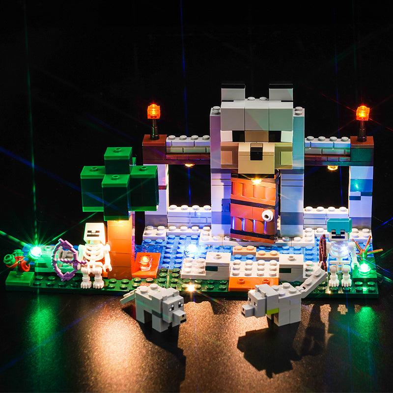 LEGO Minecraft The Wolf Stronghold Fortress Playset 21261 Light Kit - LED Lighting Set for LEGO Building Blocks - Perfect for Night Display & Gaming Room Decor