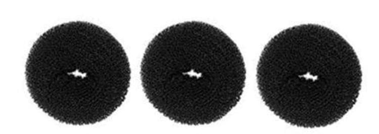 Bun Maker Hair Donut - 3 Pack Large Black Hair Accessories for Women & Girls (20g) - Perfect for Updos, Ponytails & Special Occasions