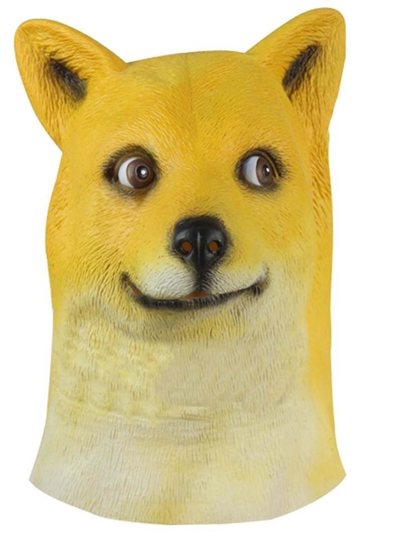 Funny Doge Dog Head Mask - Halloween Costume, Easter Party, Dance Party & Cosplay - Perfect for Festivals, Themed Events & TikTok Videos