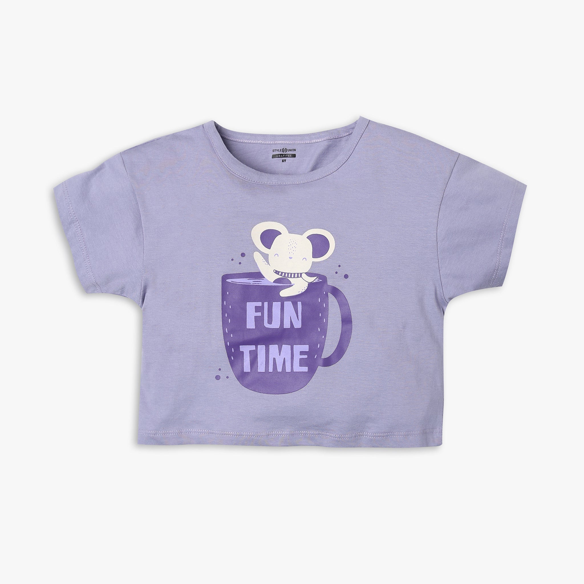 Girl's Regular Fit Printed Cotton T-Shirt - Soft & Comfortable Casual Top for Everyday Wear, School, and Playtime