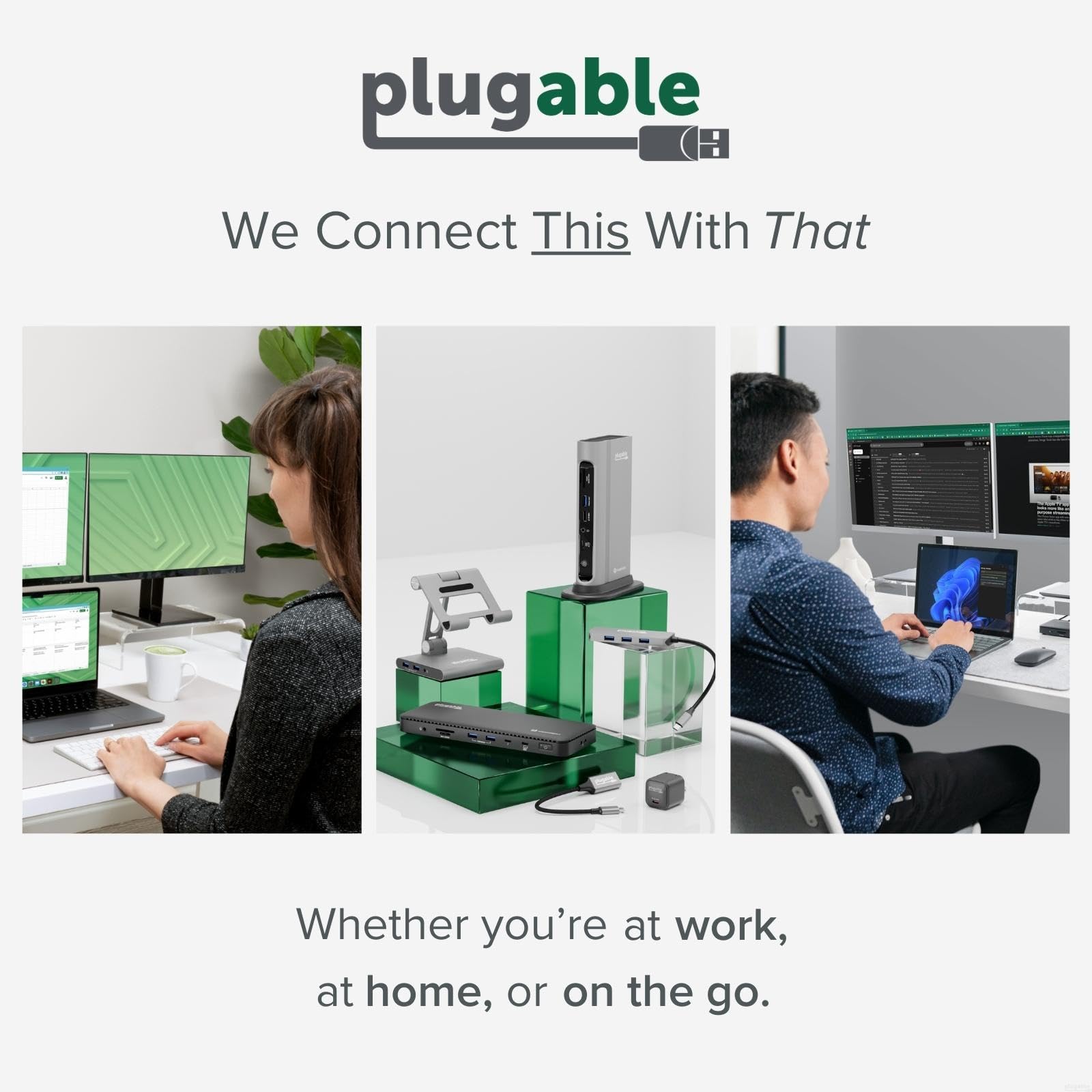 Plugable USB-C Docking Station with 4K HDMI, 60W PD Charging, Ethernet, 5 USB Ports - Thunderbolt 3/4 & USB4 Compatible for MacBook, Windows, Chromebook - Home Office & Gaming Setup Accessory