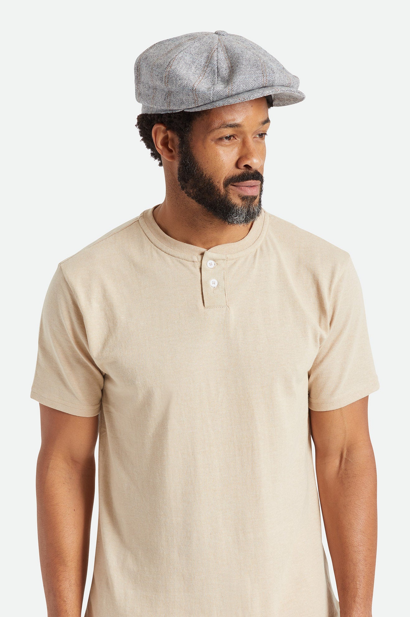 Brood Baggy Snapback Hat - Pebble/Off White - Stylish & Comfortable Baseball Cap for Men & Women - Perfect for Casual Wear, Sports & Outdoor Activities