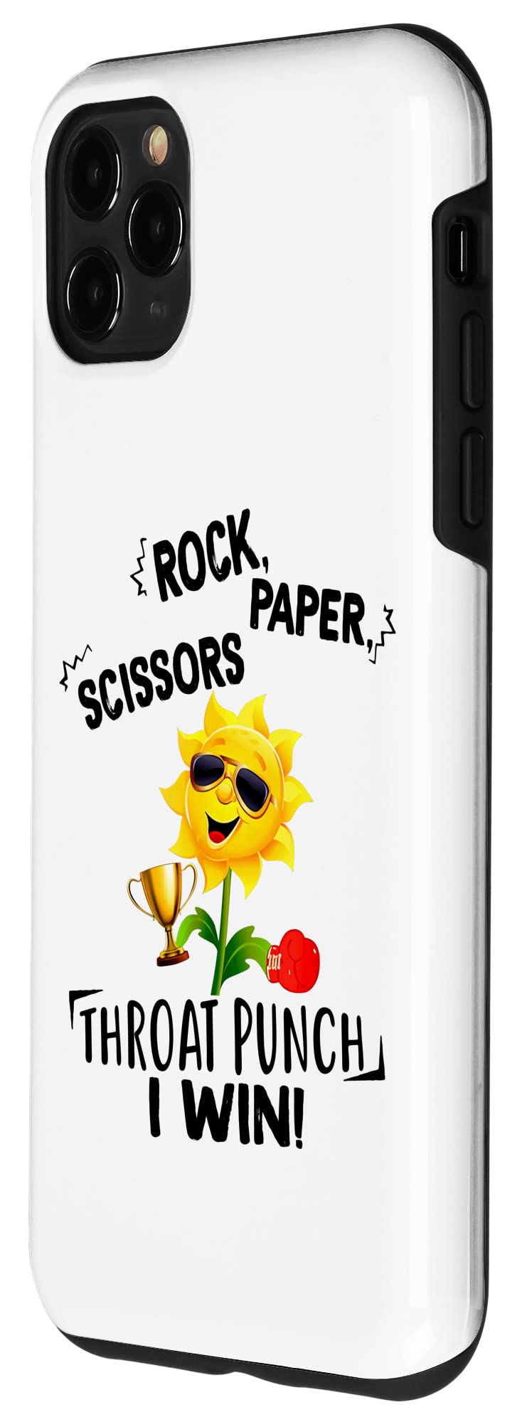iPhone 11 Pro Max Case - Sunflower Design with Rock Paper Scissors Print | Protective Cover for Everyday Use, Travel & Work