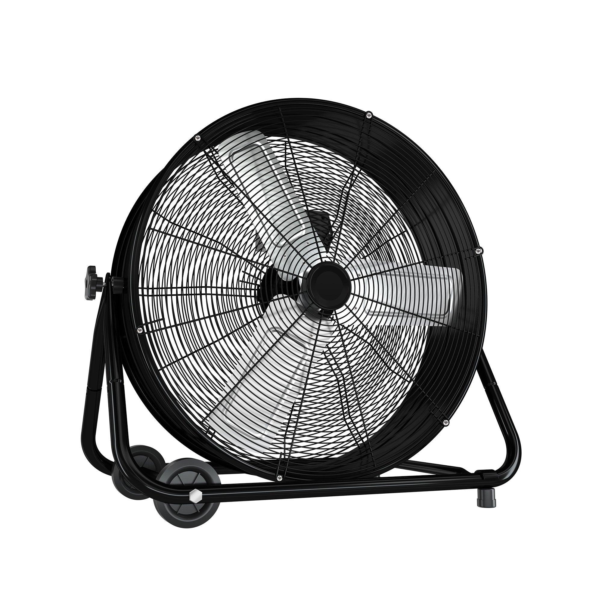 27.5 Inch 3-Speed High Velocity Industrial Drum Fan with Wheels - Powerful Cooling for Warehouses, Garages, Patios & Outdoor Events (Indoor/Outdoor Use)