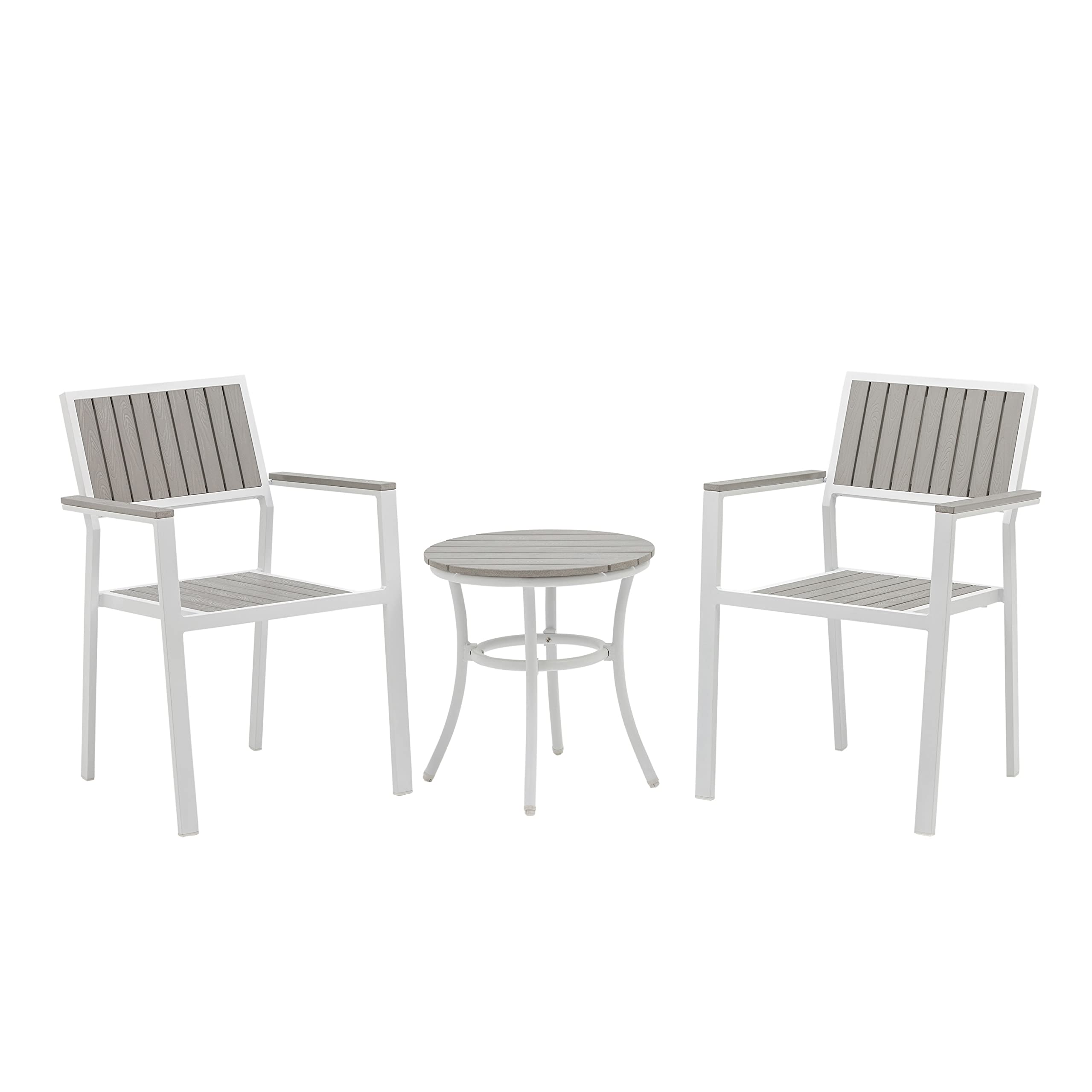 Island Umbrella NU6826 Outdoor Patio Furniture Set in Slate Grey - Perfect for Backyard, Poolside, and Garden Relaxation