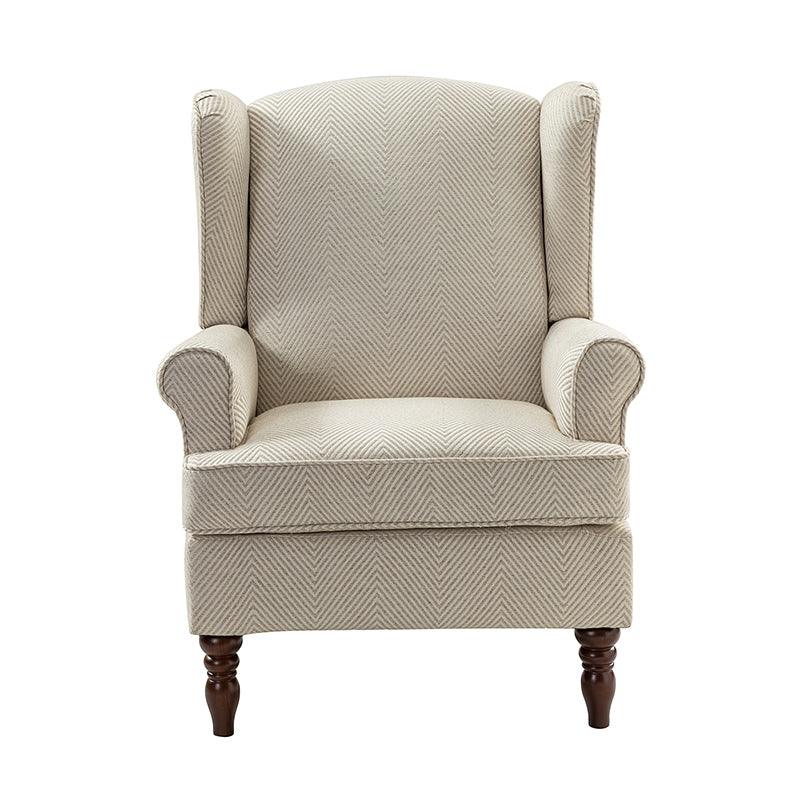 Premium Centaurs Upholstered Armchair - Modern Accent Chair with Soft Fabric & Sturdy Wooden Legs for Living Room, Bedroom, or Office Decor