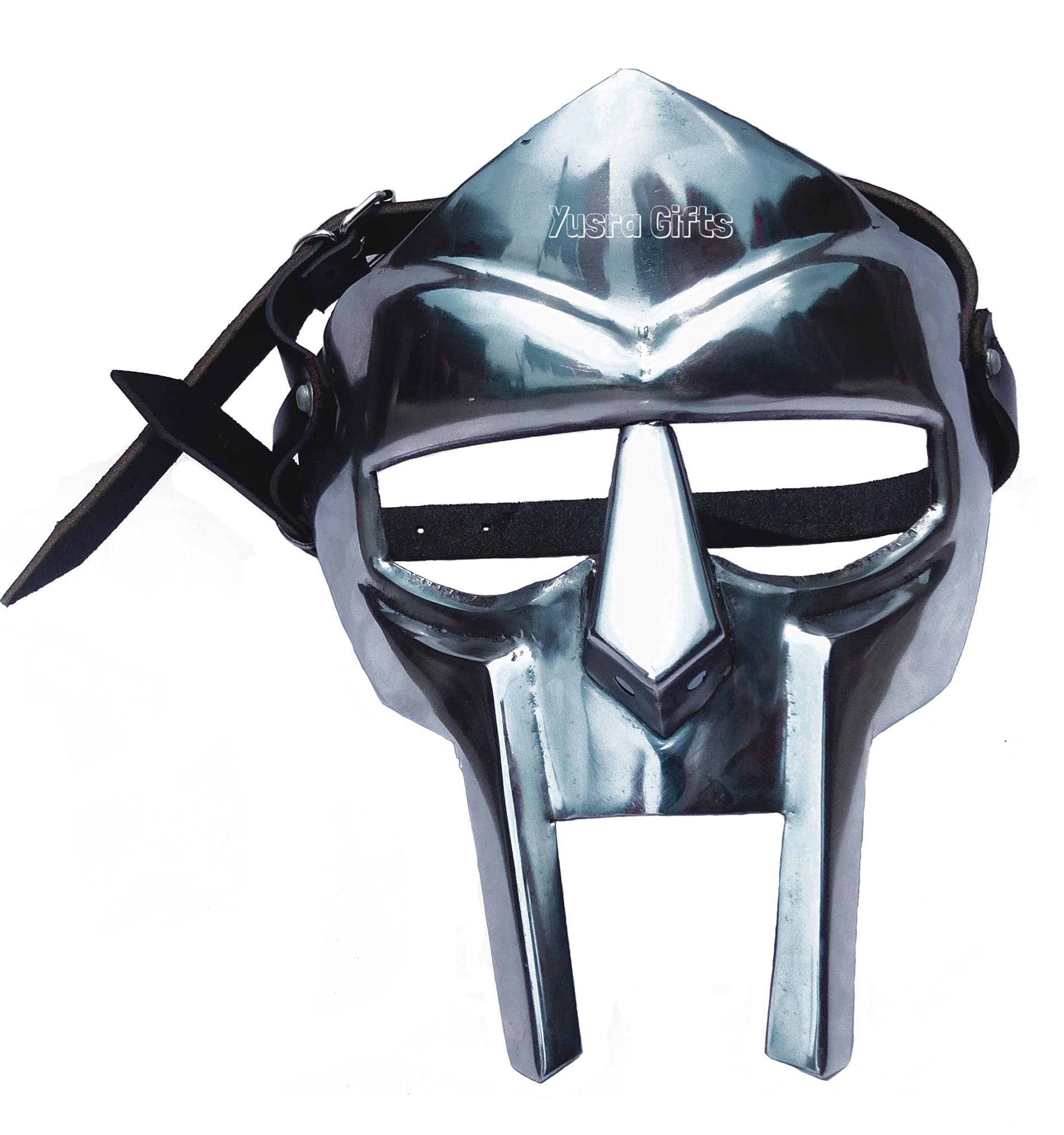 MF Doom Gladiator Mask - Silver & Copper Face Armor | Mad-Villain Edition | Perfect Gift for Nautical & Cosplay Enthusiasts | Great for Halloween, Comic Con & Themed Parties