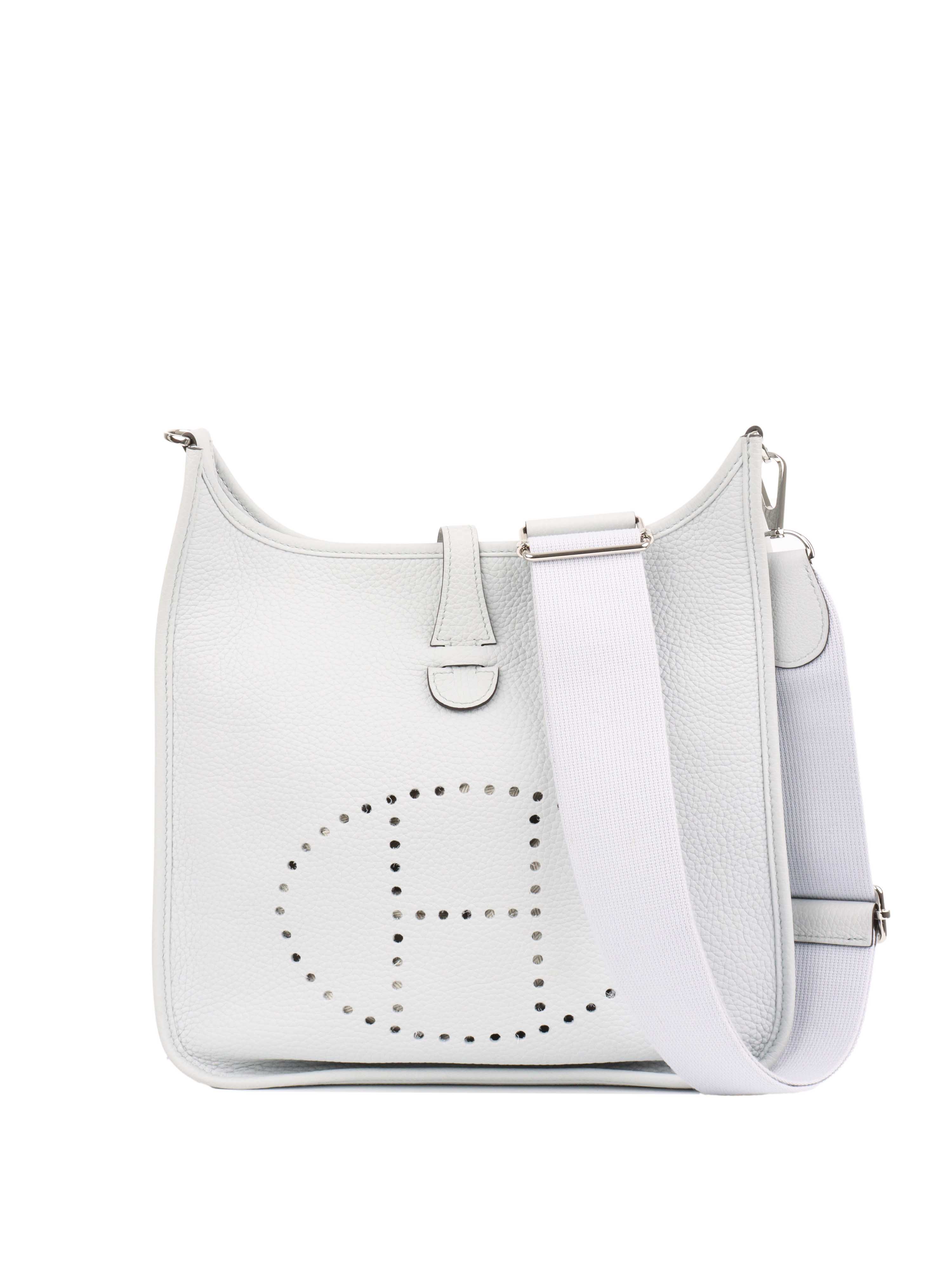 Authentic Hermes Evelyne 29 Bag in Gris Pale - Luxury Crossbody Shoulder Bag for Women | Perfect for Everyday Use, Work & Travel