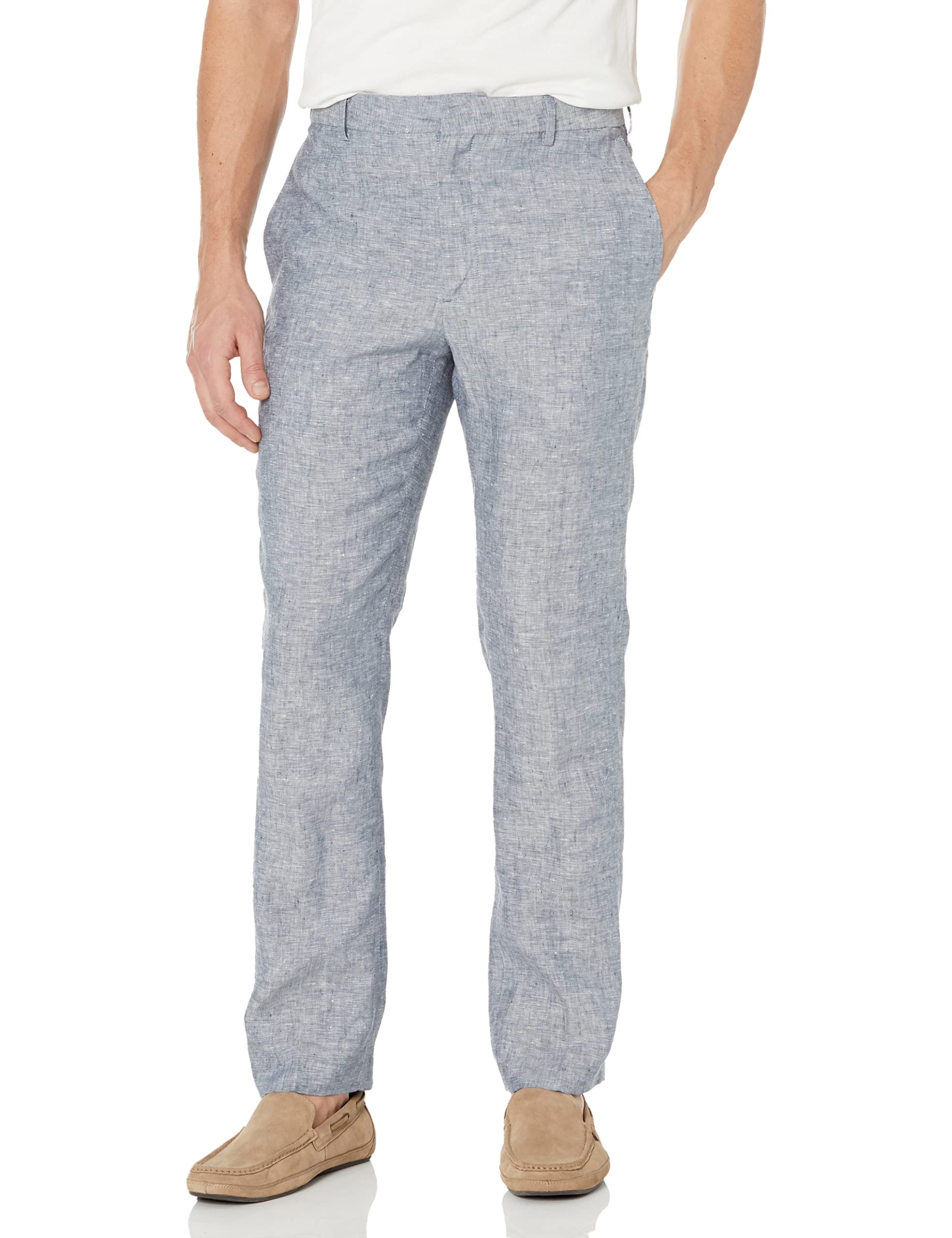 Cubavera Men's Delave 100% Linen Pants - Flat Front Lightweight Breathable Summer Trousers for Casual Wear | Perfect for Beach, Vacation & Outdoor Activities