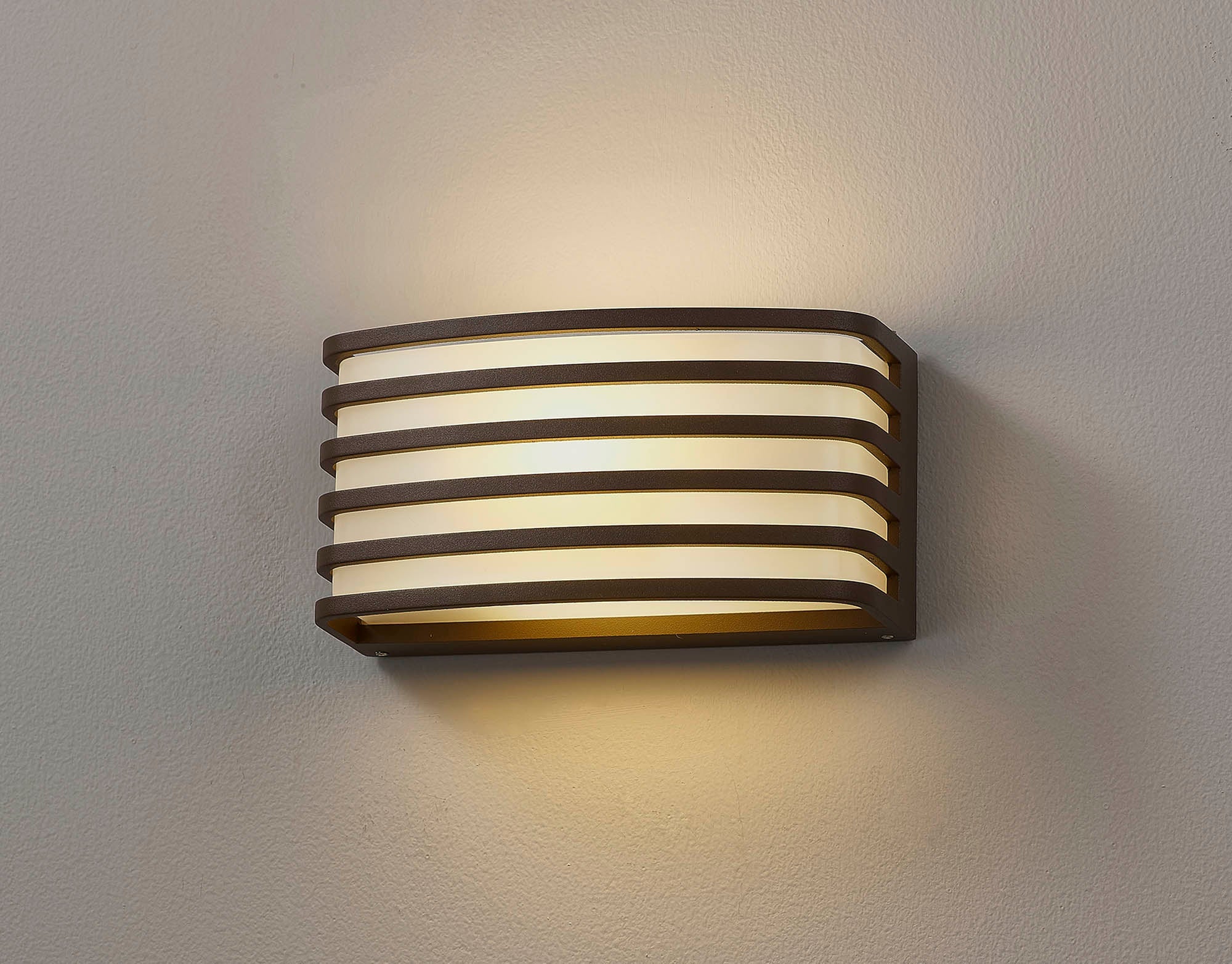 Bilbao Outdoor Wall Light with E27 Socket, IP54 Waterproof, Anthracite/Matt Black/Matt Brown Finish & Opal PC Shade - 2 Years Warranty - Perfect for Patio, Garden, and Porch Lighting