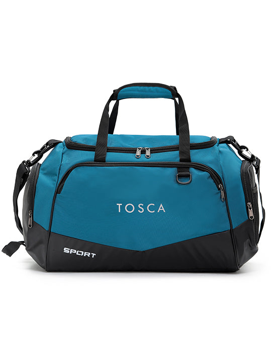 Tosca TCA946 40L Deluxe Sports Tote Bag - Large Waterproof Gym Bag for Women & Men - Perfect for Travel, Workout, Yoga, Beach & Sports Gear Storage (Teal)