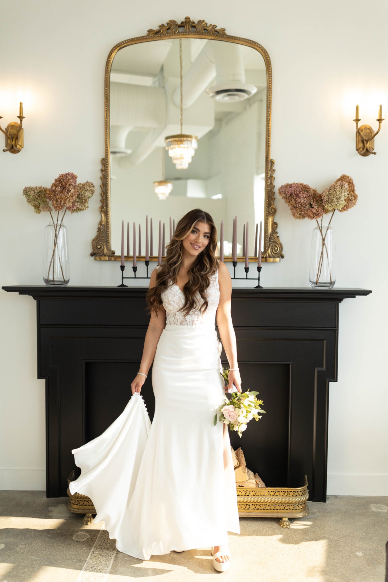 Aubrie Stella York Wedding Dress – Elegant Lace Bridal Gown for Church Ceremony & Romantic Outdoor Weddings